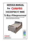 SERVICE MANUAL X-Ray-Filmprocessor for MEDIPHOT 900E