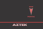 2002 Pontiac Aztek Owner`s Manual