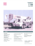 terex t750 - General Steel Crane & Rigging