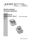 Kern PLE, PLS, PLJ Precision Balance Service Manual