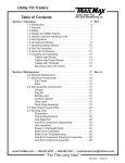 “For The Long Haul” ® Utility Tilt Trailers Table of