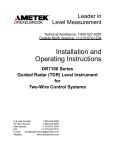 Installation and Operating Instructions