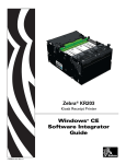 Zebra® KR203 Windows® CE Software Integrator Guide