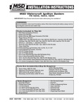 MSD Watercraft Ignition System