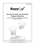 OM/II Single-Stage Tailgate Spreaders Serial