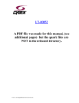 LT-03052 A PDF file was made for this manual, (see additional