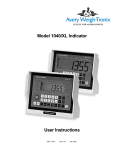 User Instructions Model 1040/XL Indicator