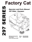 Operator and Parts Manual 297 Rider Sweeper