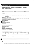 Inspecting and Cleaning the Battery Cables and Connections
