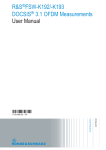 R&S®FSW-K192/-K193 Docsis 3.1 User Manual