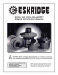 model 1000 double planetary spindle drive service manual