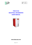 FREE STAR INDUSTRIAL DEHUMIDIFIER USERS MANUAL www