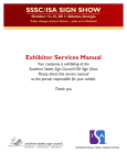 Exhibitor Services Manual - International Sign Association