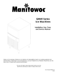 QM45 Series Ice Machines – Installation, Use, Care, And