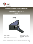 operator`s and parts manual concrete chuter™ c50 / c75