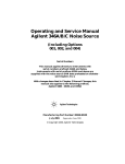Operating and Service Manual Agilent 346A/B/C