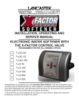 X-Factor Water Softener Manual
