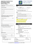 Application & Contract Form for Exposition Space