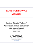 EXHIBITOR SERVICE MANUAL - Eastern Athletic Trainers