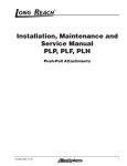 Installation, Maintenance and Service Manual PLP, PLF, PLH