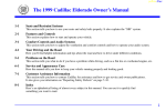 1999 Cadillac Eldorado Owner`s Manual
