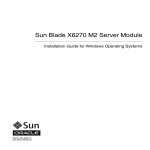 Sun Blade X6270 M2 Server Module Installation Guide for Windows