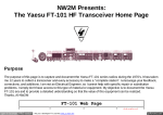 Yaesu FT-101 HF Transceiver Home Page, NW2M