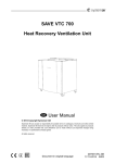 SAVE VTC 700 Heat Recovery Ventilation Unit User