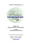 Formech 450 Manual - English