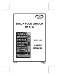3160 (SM5700) Snack Food Vendor Parts Manual