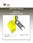 operator`s manual weld-on hydraulic thumb