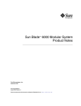 Sun Blade 6000 Modular System Product Notes