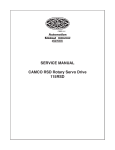 SERVICE MANUAL CAMCO RSD Rotary Servo Drive 115RSD