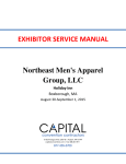 EXHIBITOR SERVICE MANUAL Northeast Men`s Apparel Group, LLC