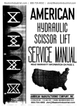 AMERICAN Hydraulic Scissor Lift Service Manual