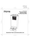 Model iP39 FM stereo system with dual timers for iPhone