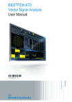 R&S FSW-K70 Vector Signal Analysis