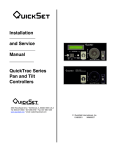 Installation and Service Manual QuickTrac Series Pan and Tilt