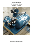 Oasis 5HP Integrated Air Compressor Manual