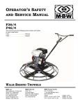 OPERATOR`S SAFETY AND SERVICE MANUAL