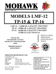 MODELS LMF-12 TP-15 & TP-16