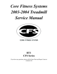 Core Fitness Systems 2003-2004 Treadmill Service Manual