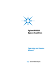 Agilent N4985A System Amplifiers Operating and Service Manual