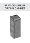 SERVICE MANUAL DRYING CABINET