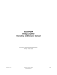 Model 427A Delay Amplifier Operating and Service Manual