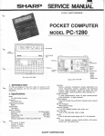 SERVICE MANUAL - Sharp Pocket Computers