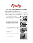 Tusk Crank Puller/Installer Tool Instructions