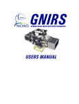 GNIRS Users Manual - National Optical Astronomy Observatory