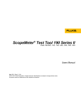 Fluke 190 Series II ScopeMeter Oscilloscope Manual PDF