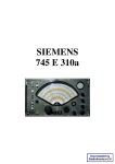 SAIT-SIEMENS - mod. 745E-310 Service manual